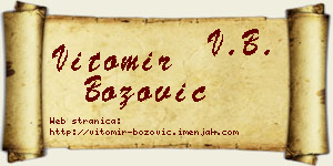 Vitomir Božović vizit kartica
